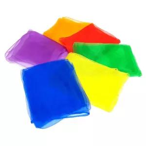 스카로 저글링 스카프 JSC6060 6컬러1세트 60X60cm/초등/꼬리잡기/놀이용/게임/스포츠/놀이/안대/꼬리/세트