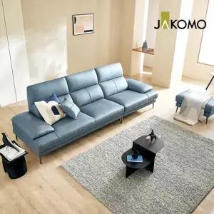 베스티 4인 천연면피 소가죽 소파+스툴+쿠션1개