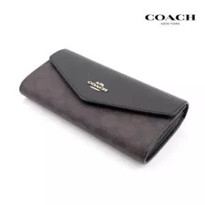 [백화점 AS 가능] 코치 장지갑 여성 명품 가죽 카드지갑 똑딱이 엔벨로프 CX160IMXAQ