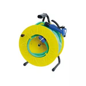 (옐로우 18m) 한일물산 엔젤 릴호스/물호스/물호스건/세척기/호수/호스릴/연결/연장/자동차/자동/분사기