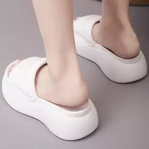 간호사 사무실용 여성 슬리퍼 6색상 7cm 통굽 푹신한 착용감 편한 방수 실내화