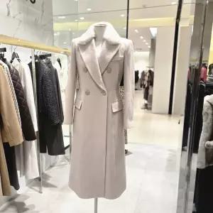 [AK수원점] [모조에스핀] 밍크트리밍카라 더블롱코트