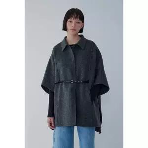 [VOV](마산점) 보브 캐시미어 블렌드 루즈 핏 판초 코트(7155416007)