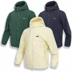 [디바옴므]겨울 고밀도 미들웨이트 플리스 후드 집업 자켓 점퍼 보아털