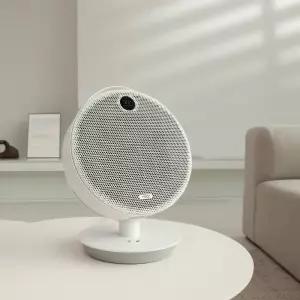 보아르 모노 라운드 미니 전기 히터 온풍기 PTC 상하좌우 회전 자동 온도조절 가정용 사무실 저소음 이동식 열풍기 VHET-001WH 화이트