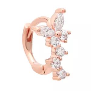 [미니아트] 블로썸 14K 골드핀 원터치 링 피어싱 귀찌 귀걸이