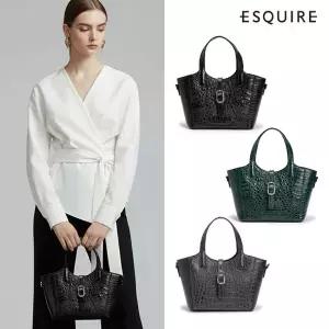 에스콰이아 25FW 벨라노 카이만 버킷백