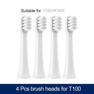 4/8/12/16 Pcs 교체 브러시 헤드 Xiaomi Mijia T100/MES603 전동 칫솔에 적합한 부드러운 듀퐁 강모 리필