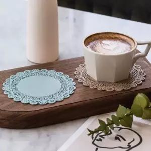 실리콘 컵받침 티코스터 보호대 커피컵받침 실리콘잔받침 미용실컵받침 찻잔 차컵받침