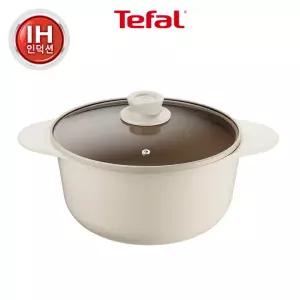[테팔] 세라믹 인덕션 주물 아이콘 오트 밀크 곰솥냄비 24cm