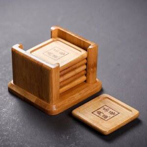 미니 사케잔 원목 받침대 소주잔