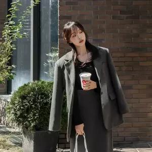 [제작/빅사이즈]이블렛 디벤느 헤링본 누빔 싱글자켓 제이스타일