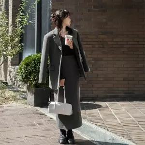 [제작/빅사이즈]이블렛 디메스 헤링본 H라인 롱스커트 제이스타일