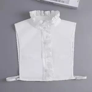 레이스 차이나카라 코튼 페이크 이너 넥 블라우스 어깨숄 목만있는 셔츠 카라 니트 레이어드 프릴 넥케이프