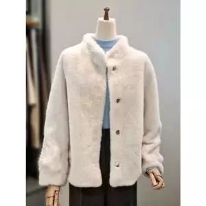 [NS홈쇼핑]ab.f.z 하이넥 밍크 페이크퍼 자켓 코트 ACZ4HF01K[35551654]