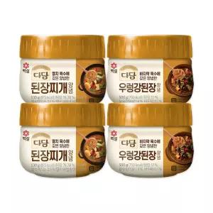 CJ제일제당 백설 다담 된장찌개양념530g x2개+우렁강된장 500g x2개