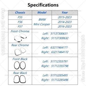 2014 최신 F55 BMW 미니 쿠퍼 헤드라이트 커버 트림 링 51137300631 63217464171