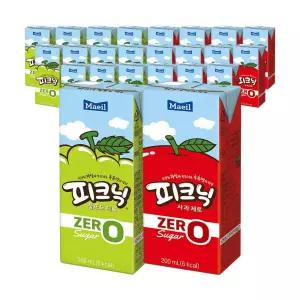(혼합)피크닉 제로 사과 200ml 12개 + 청포도 200ml 12개