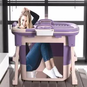 BAZE 1인 홈스월드 이동식 접이식 깊은욕조 간이 가정용사우나 반신욕기 성인접이식욕조