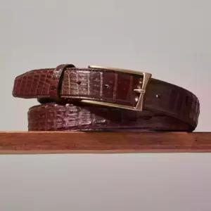 닥스 ACC 브라운 악어 꼬리 프리미엄 가죽 비조벨트 DBBE5E395