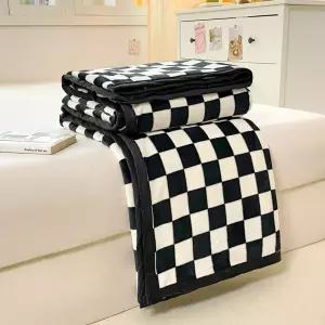 극세사 체크 무릎 담요 블랭킷 70X100cm LM-0717/두꺼운/캠핑/이불/차량용/보온/차량/겨울용/두툼한/휴대용