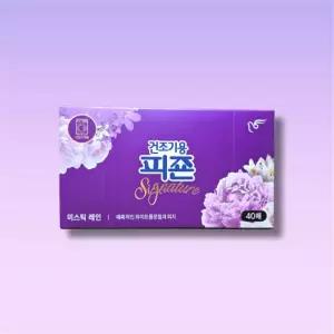 피죤 건조기용 시트형섬유유연제 미스틱레인, 40매, 1개