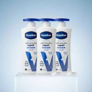 바세린 인텐시브케어 어드밴스드 리페어 바디로션 극건성용 400ml 3개