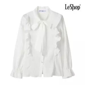 [르샵] 리본넥 프릴 밴딩 소매 블라우스 (BP9BL024A)