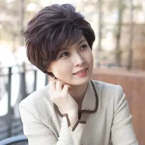여자단발머리펌 숏커트 단발파마 중년 엄마 가발 여성 통가발 미라클 아이롱펌