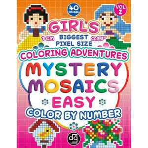 숫자 퀘스트에 따라 쉽고 큰 픽셀로 색칠하는 미스터리 모자이크: 소녀, 청소년, 노인 및 성인을 위한 사각형으로 재미있는 색칠 모험 ... 활동 (숫자별 모자이크 색상)