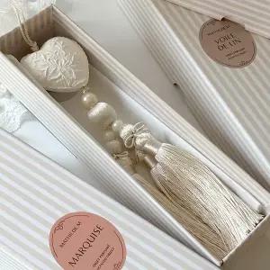 [마틸드엠]프랑스 타슬 석고방향제 하트 고급 인테리어 행잉데코 실내방향제 (택1)