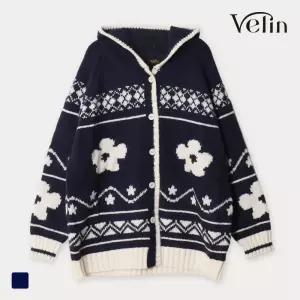 벨린 깔루아 후드 가디건 니트 스웨터 아우터