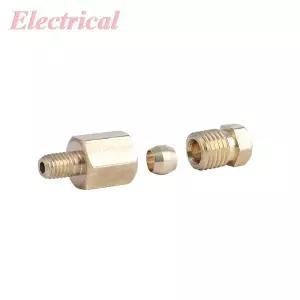 서비스니플 5개입 압축 페룰 튜브 육각 니플 4mm 6mm 8mm 외경 커넥터 기계 윤활 황동 오일 파이프 피팅 어