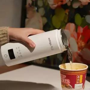 충전식 보온병 휴대용 여행용 무선 캠핑용 500ml 충전식보온병 닫힘 가열 등산