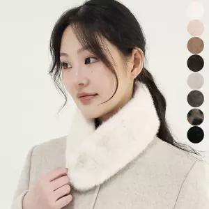 FM408 코지 페이크 퍼 털목도리 퍼머플러 자석 골프 넥워머 카라 호피 패션 겨울 목도리 머플러 남성 여성 엄마 패션 선물용