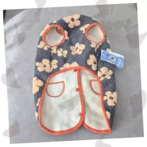 대형견 꽃무늬 겨울 조끼 도톰한 보온 애견 의류 강아지 패딩 베스트 털안감 방한복