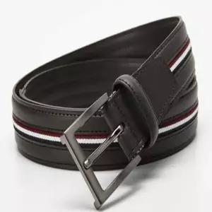 [하프클럽/에스티코]삼색 테이프 배색 캐쥬얼 벨트 (브라운) SBEVZ77TSH