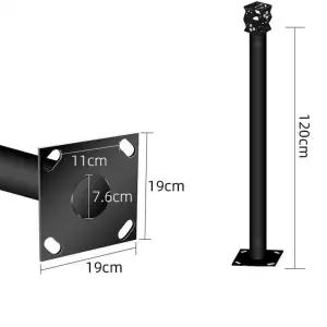 CCTV폴대 주차장 카메라 브라켓 브래킷 고정 흰색 튜브