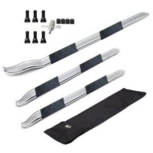 Dr.Roc 1 x 19.5 인치 2 15.5 스트레이트 마운트 및 디마운트 타이어 다리미 6 TR413 밸브 스템 세트 모터사이클 더트 바이크 잔디깎이 ATV UTV 교체 도구 스푼 레버