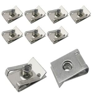 실용적인 스테인레스 스틸 U 타입 클립  스레드 포함  자동차 바이크 오토바이 스쿠터 ATV용 리드 너트  M6