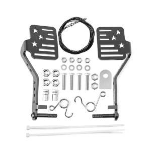 71인치 스로틀 케이블이 장착된 Go 카트 빅 페달 212cc 196cc 로드 로켓 아즈사 및 대부분의 카트용 업그레이드 브레이크 스타 대형 키트 DIY 청소년 Go카트 프레임 부품 블랙 액세서리