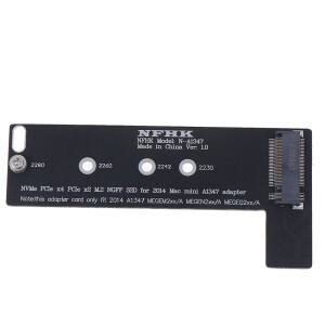 1PC PCI-E X4 X2 M.2 - NGFF M-Key 변환 어댑터 (NVME AHCI SSD 컨버터 카드) 2014년형 맥북 호환 미니 소