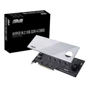 ASUS 하이퍼 M.2 X16 PCIe 4.0 4배 확장 카드 지원 4 NVMe M.2 (2242/2260/2280/22110) 최대 256Gbps AMD 3