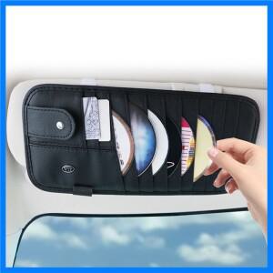 차량용 CD 케이스 홀더 차량용 선바이저 정리함 DVD 보관 슬리브 펜 홀더 선글라스 홀더 카드 포켓 포함