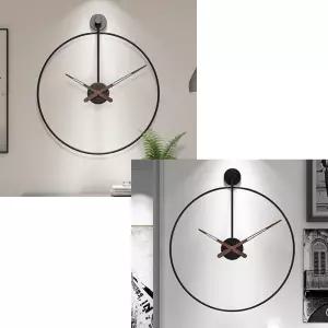 거실 인테리어 아트월 꾸미기 대형 바늘 벽걸이 시계 원형 메탈 벽시계 80CM 블랙 검정