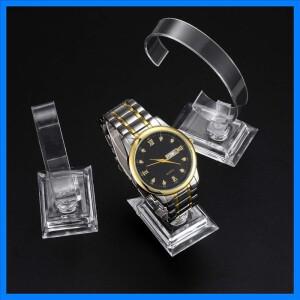 12/20개 시계 디스플레이 스탠드 홀더 투명 플라스틱 원형 팔찌 스탠드 다용도 테이블탑 시계 보석 정리함