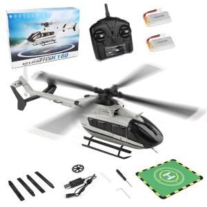 마인드엑스플로어 WL K160 RC 헬리콥터 모델, EC-145 160 사이즈 2 4G 4CH 4 프로펠러 플라이바리스 헬리콥터, 좌우 스로틀 조절 가능 RTF 버전