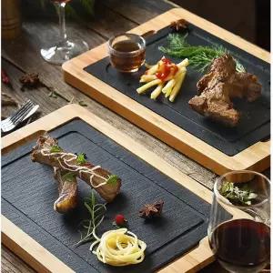 스테이크 접시 양식 식당 바비큐 그릴 돌판