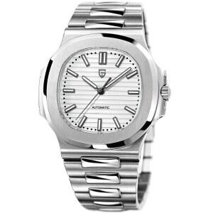 [미국배송] 롤스티미 파가니 디자인 남성용 시계 PD-1728 스카이 블루 40MM 스테인리스 스틸 케이스 합성 사파이어 크리스탈 ST16 크로노그래프 자동 기계식