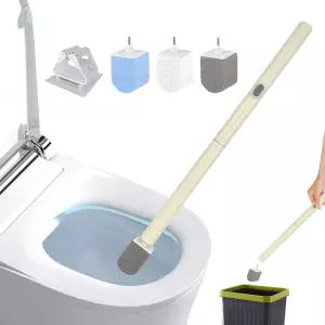 욕실 욕조 수영장 주방 싱크대 청소를 위한 20인치 초장형 손잡이 푸시 버튼 교체형 헤드 하드 워터 링